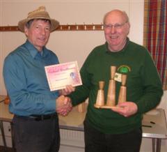 The monthly Highly commended Pat Hughes received his certificate from Stuart King